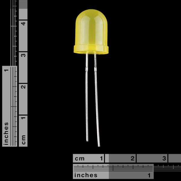 Diffused LED - Yellow 10mm - COM-10634