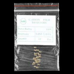 Resistor 1.0M Ohm 1/6th Watt PTH - 20 pack - COM-11852