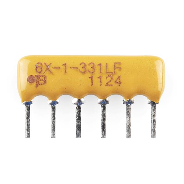 Resistor Network - 330 Ohm (6-pin bussed) - COM-10855