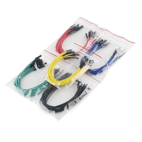 Jumper Wires Premium 6" F/F Pack of 100 - PRT-10898