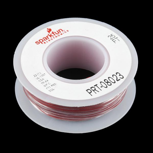 Hook-up Wire - Red (22 AWG) - PRT-08023