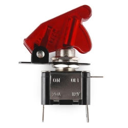 Toggle Switch and Cover - Illuminated (Red), additional view