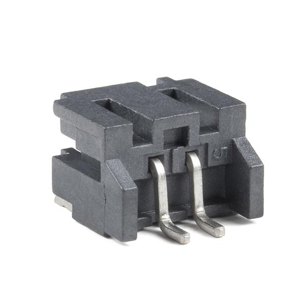 JST Right-Angle Connector - SMD 2-Pin (Black) - PRT-11641