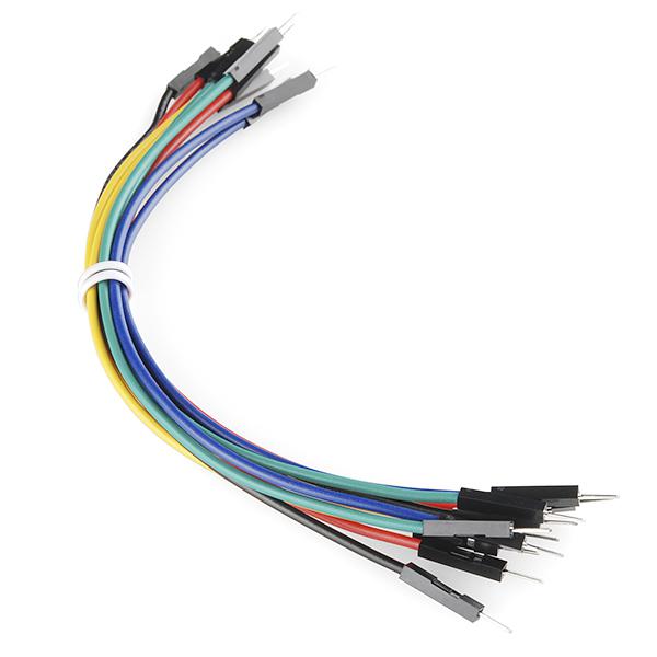 Jumper Wires Premium 6" M/M - 20 AWG (10 Pack) - PRT-11709