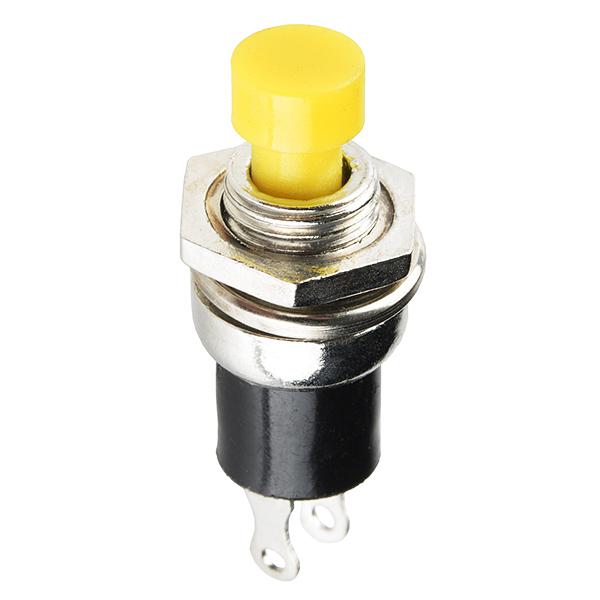 Momentary Button - Panel Mount (Yellow) - COM-11995