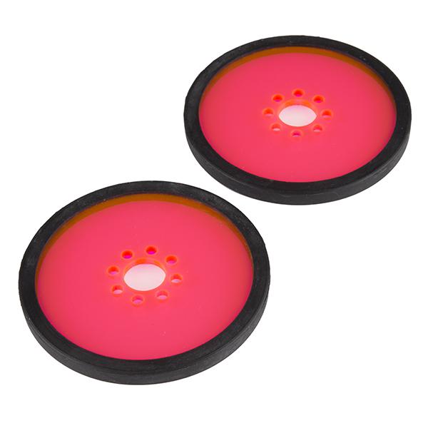 Precision Disc Wheel - 3" (Clear Pink, 2 Pack) - ROB-12151