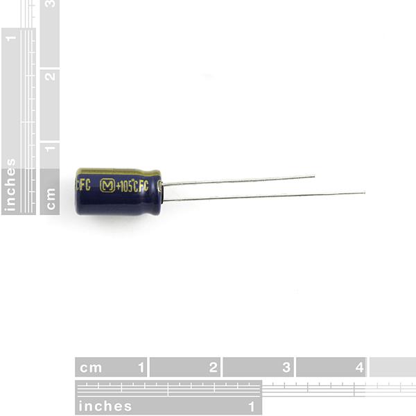 Electrolytic Decoupling Capacitors - 100uF/25V - COM-00096