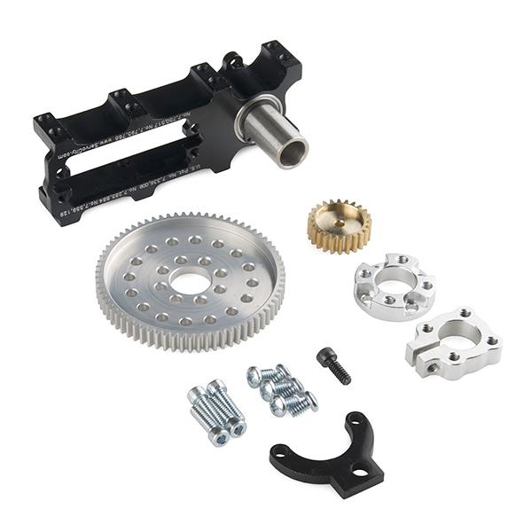 Channel Mount Gearbox Kit - Continuous Rotation (3.8:1 Ratio) - ROB-12606