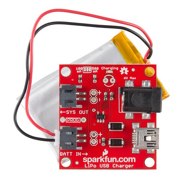 SparkFun USB LiPoly Charger - Single Cell - PRT-12711