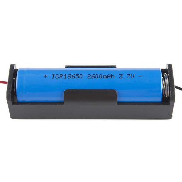 Battery Holder - 1x18650 (wire leads) - PRT-12899
