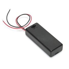 Battery Holder 2xAAA with Cover and Switch 
