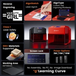 AlgoLaser Pixi Smart Laser Engraver with Smart OS - Black - AL-SLE-P10-BK