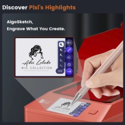 AlgoLaser Pixi Smart Laser Engraver with Smart OS - Black - AL-SLE-P10-BK