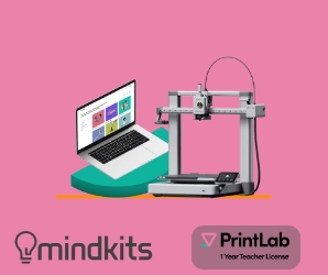 Bambu Lab A1 3D Printer + PrintLab Education Bundle  3D printer,Bambu Lab A1,professional printing,high precision,automatic calibration,3D printing technology,printlab,education bundle,bundle,printlab license