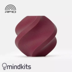 Bambu Lab - PLA-CF - Burgundy Red with Bambu Reusable Spool - 1KG - BAM-A50-R4-1.75-1000-SPL