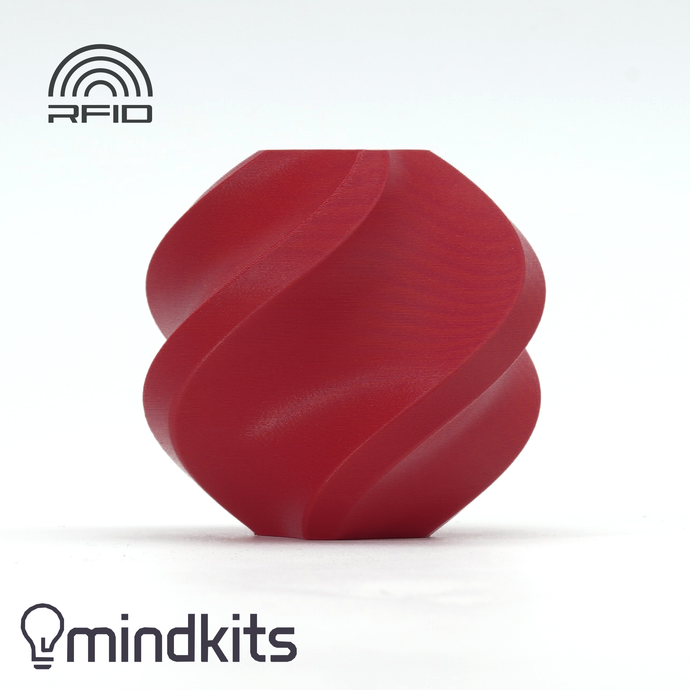 Bambu Lab - PLA Matte Dark Red with Bambu Reusable Spool - 1KG