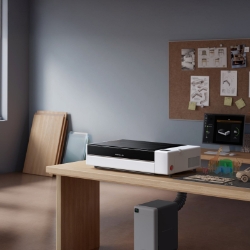 Bambu Lab R1 55W CO2 laser cutter and engraver on a workshop desk New Zealand