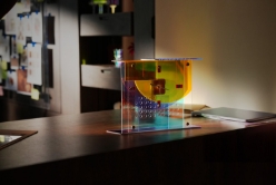 Layered acrylic clock cut on Bambu Lab R1 55W laser
