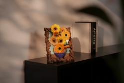 Layered sunflower artwork laser cut on Bambu Lab R1
