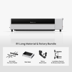 Bambu Lab R1 Long Material and Rotary Bundle with Riser Base, Conveyor and Rotary Attachment
