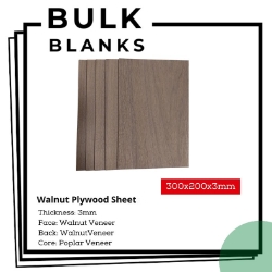 Bulk Blanks Walnut Ply 3mm 200x300mm (30pc) - AL-BB-WLN3002003