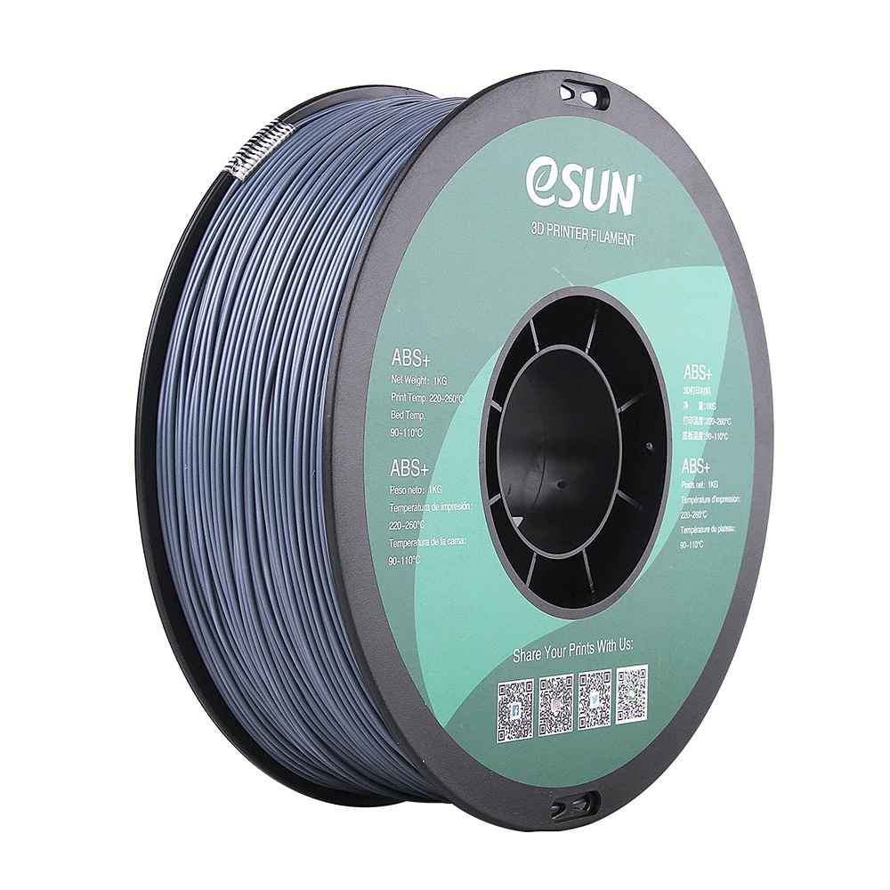 ESUN - ABS+ filament, 1.75mm, Grey, 1kg/roll