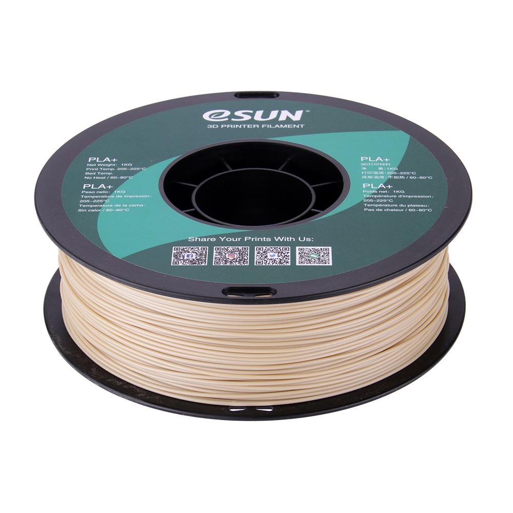 ESUN - PLA+ filament, 1.75mm, Bone White, 1kg/roll