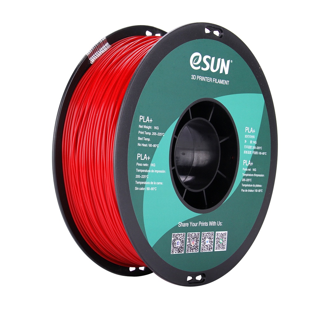 ESUN - ePLA+HS filament, 1.75mm, Fire Engine Red, 1kg/roll