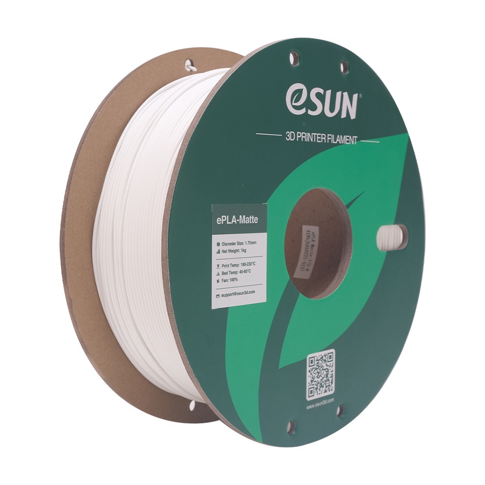 ESUN-ePLA-Matte filament, 1.75mm, Milky White, 1kg/roll