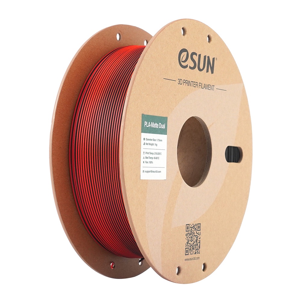 ESUN - ePLA-Matte filament, 1.75mm, Red Black, 1kg/roll