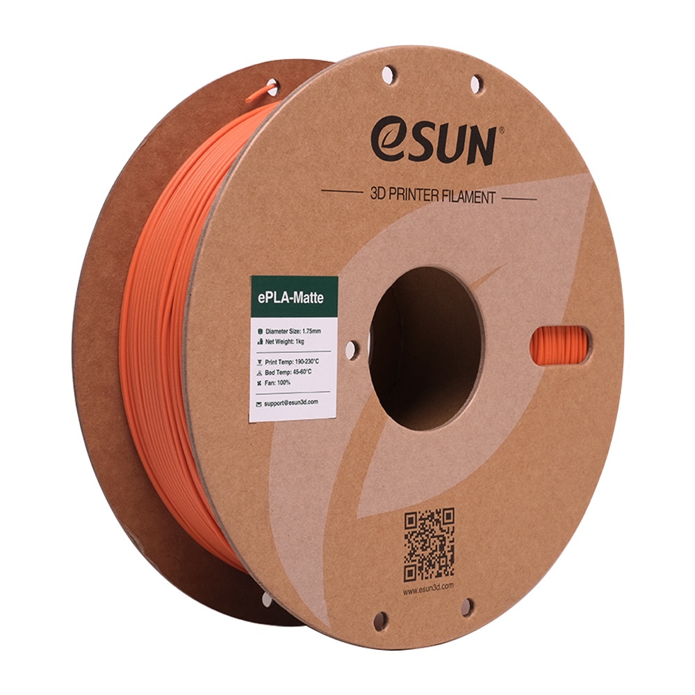 ESUN - ePLA-MatteRefill filament, 1.75mm, Tangerine, 1kg/roll, 2PCS