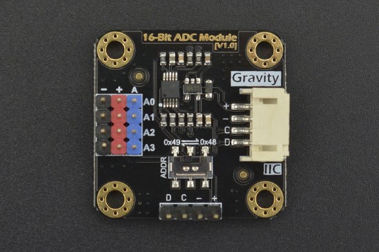 Gravity: I2C ADS1115 16-Bit ADC Module (Arduino & Raspberry Pi Compatible) - DFR0553