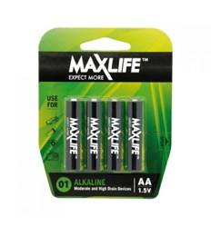 Maxlife AA Alkaline Batteries, Pack of 4 