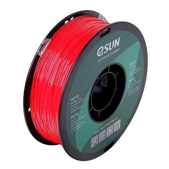 PETG filament, 1.75mm, Solid Red, 1kg/roll - PETG175SR1