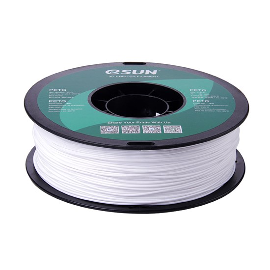 PETG filament, 1.75mm, Solid White, 1kg/roll - PETG175SW1