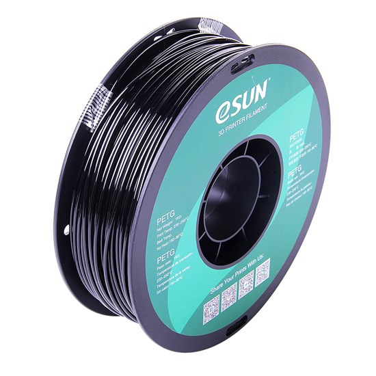 PETG filament, 2.85mm (3.0mm Compatible), Solid Black, 1kg/spool  - MK-PET300Black