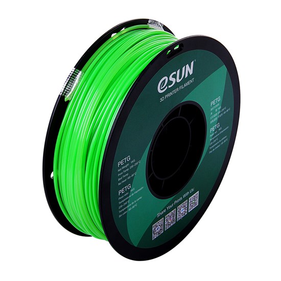 PETG filament, 2.85mm (3.0mm Compatible), Solid Green, 1kg/spool - MK-PET300Green