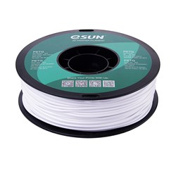PETG filament, 2.85mm (3.0mm Compatible), Solid White, 1kg/spool 