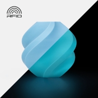 Bambu Lab - PLA Glow Blue with Bambu Reusable Spool - 1KG 3D Printing,PLA Filament,Luminous Filament,Bambu Lab,Glow in the Dark,Reusable Spool