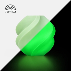 Bambu Lab - PLA Glow Green with Bambu Reusable Spool - 1KG 3D Printing,Luminous Filament,PLA,Glow in the Dark,Bambu Lab,Reusable Spool