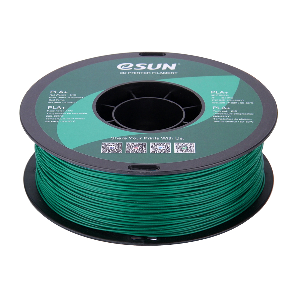 ESUN - PLA+ filament, 1.75mm, Green, 1kg/spool