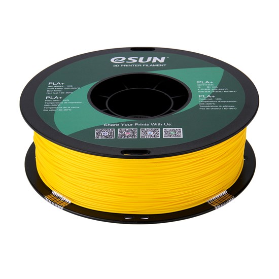 PLA+ filament, 1.75mm, Yellow, 1kg/spool - MK-PLA175YE