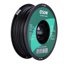 ESUN - PLA+ filament, 2.85mm (3.0mm Compatible), Black, 1kg/spool - eSUN-PLA+P285B1