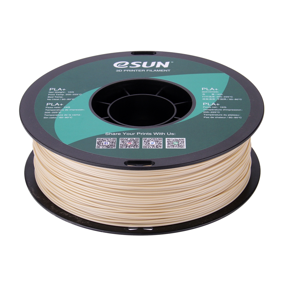ESUN - PLA+ filament, 2.85mm (3.0mm Compatible), Bone White, 1kg/spool