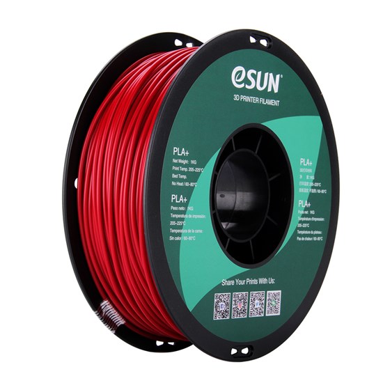 PLA+ filament, 2.85mm (3.0mm Compatible), Fire Engine Red, 1kg/spool - MK-PLA300FER