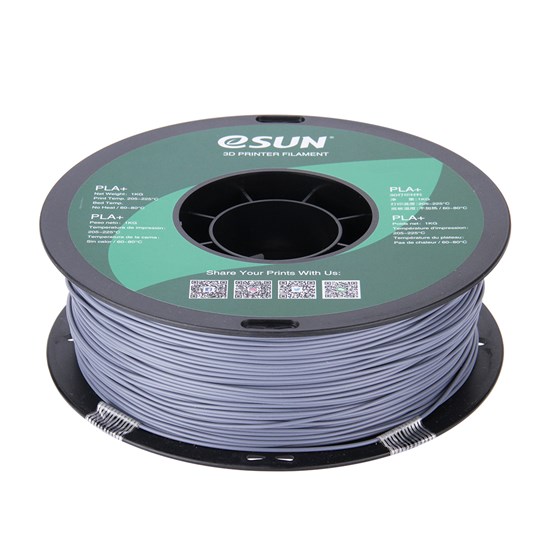 PLA+ filament, 2.85mm (3.0mm Compatible), Grey, 1kg/spool - MK-PLA300GR