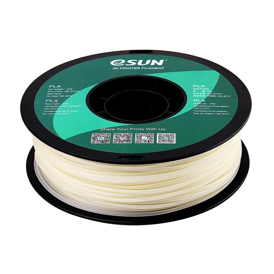 PLA filament, 2.85mm (3.0mm Compatible), Natural, 1kg/spool - MK-PLA300NA