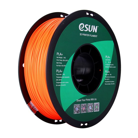 PLA+ filament, 2.85mm (3.0mm Compatible), Orange, 1kg/spool - MK-PLA300OR