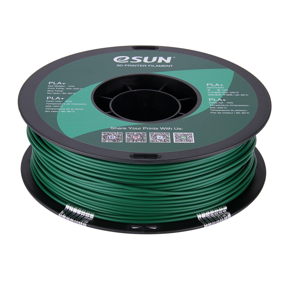 ESUN - PLA+ filament, 2.85mm (3.0mm Compatible), Pine Green, 1kg/spool