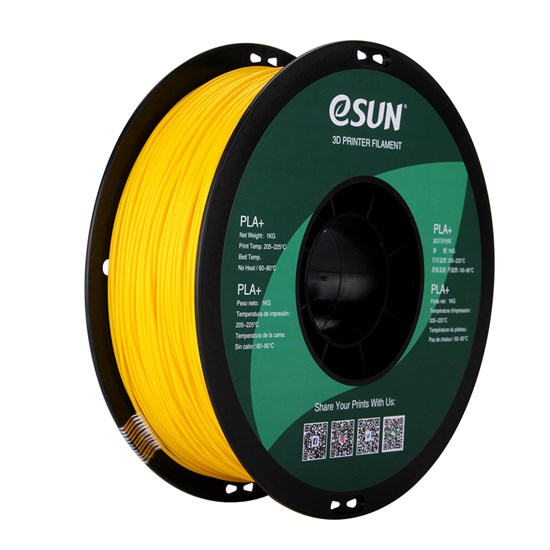 PLA+ filament, 2.85mm (3.0mm Compatible), Yellow, 1kg/spool  - MK-PLA300YE